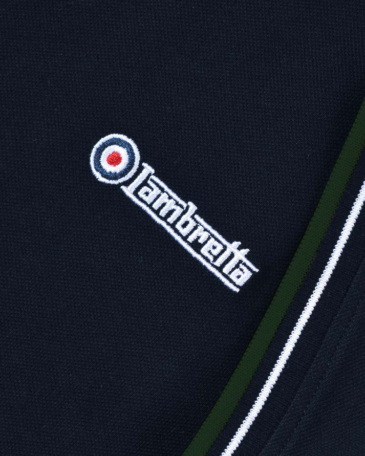 Lambretta Twin Tipped Pique T-Shirt, Navy
