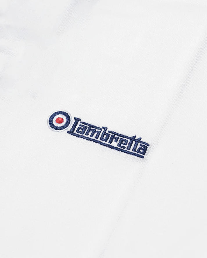 Lambretta Triple Tipped Pique T-Shirt, White