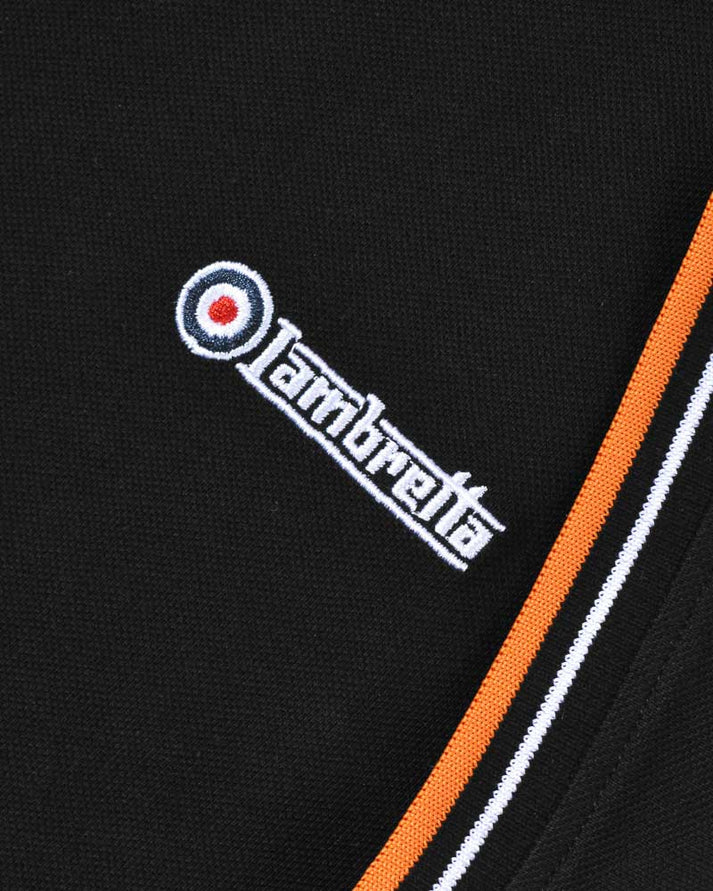 Lambretta Twin Tipped Pique T-Shirt, Black