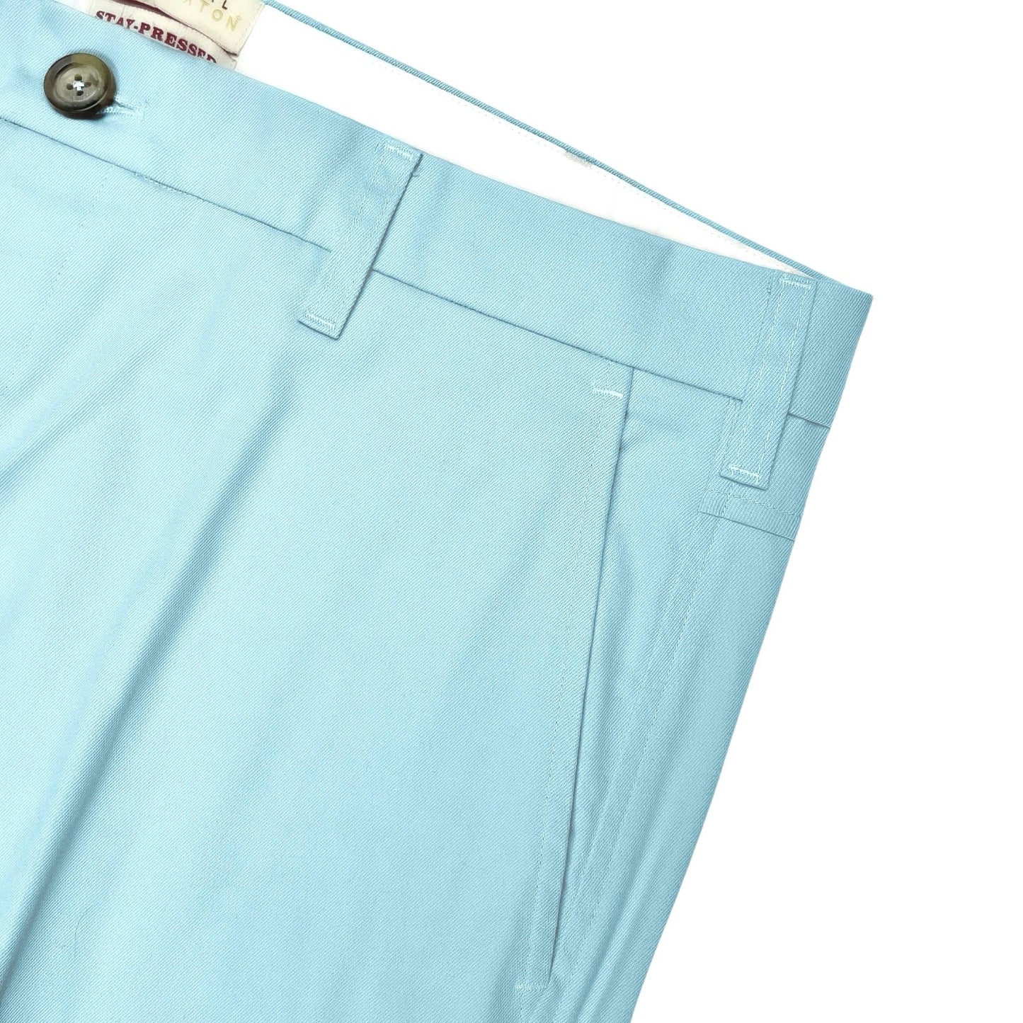 Sta-Press Trousers from Real Hoxton, Sky Blue