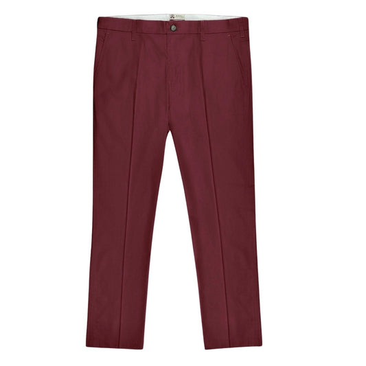 Sta-Press Trousers from Real Hoxton, Maroon