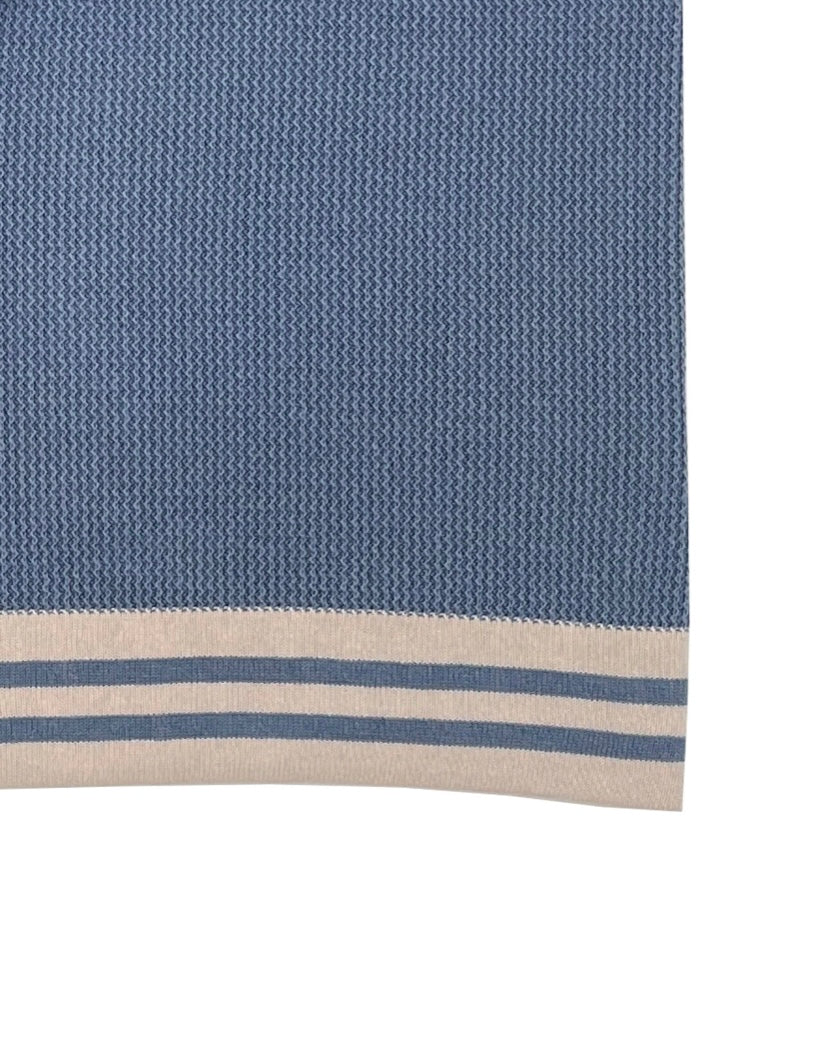 Merc ‘Jamie’ Knit Polo Shirt, Trooper Blue