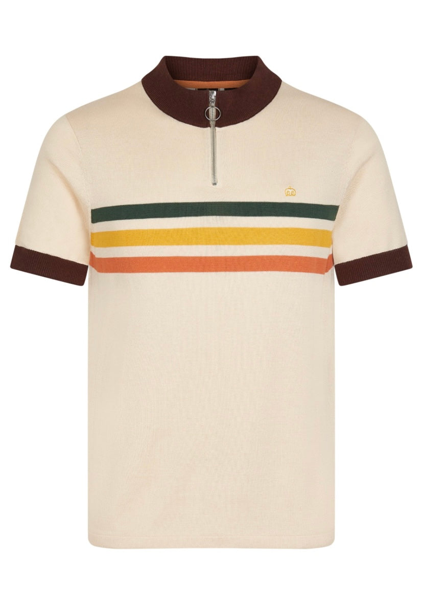 Merc ‘Brooke’ Knitted Cycling Top, Vanilla