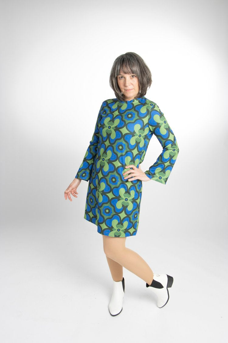 Love Her Madly ‘Melanie’ Patterned Dress, Blue & Green