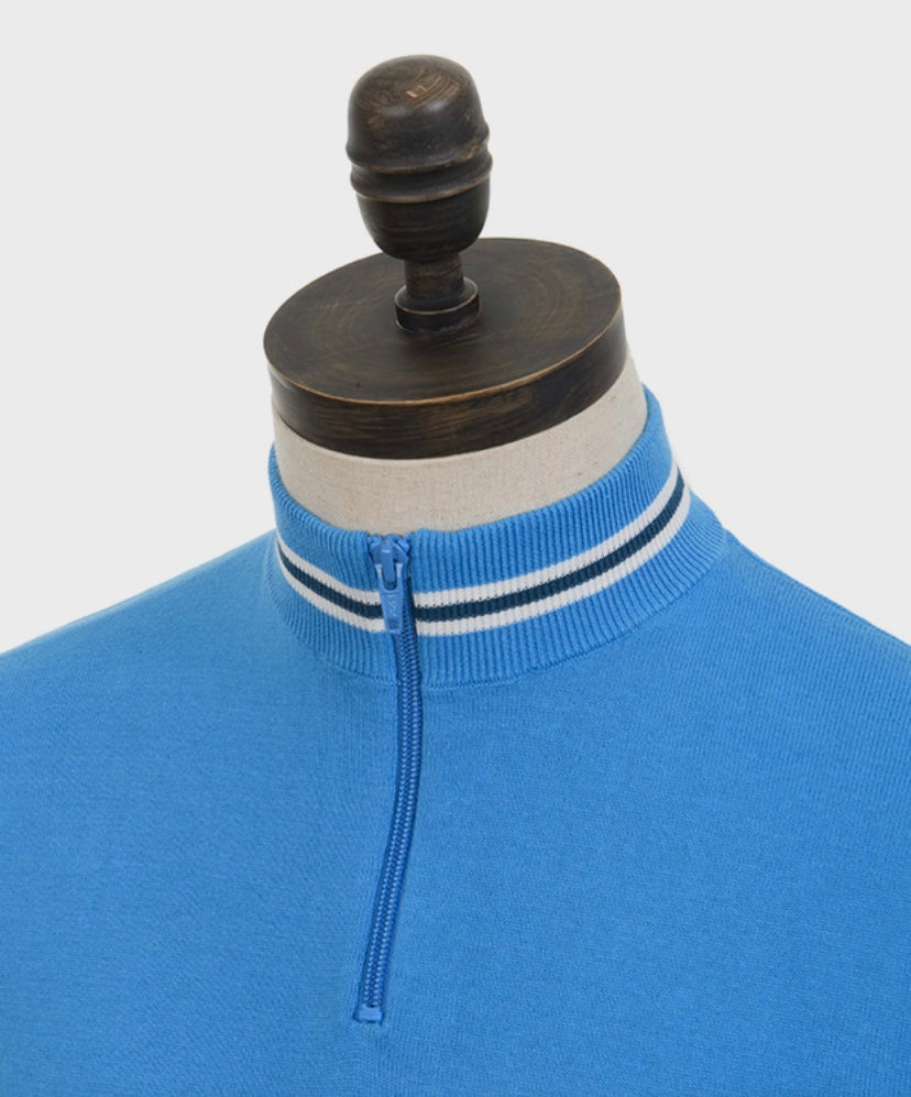 Art Gallery ‘Hoban’ Knitted Cycling Top, Ibiza Blue