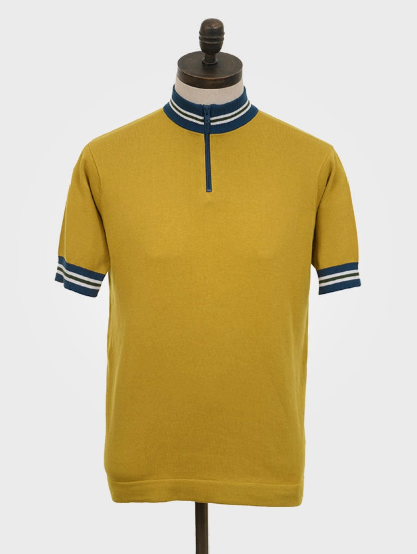 Art Gallery ‘Hoban’ Knitted Cycling Top, Mustard