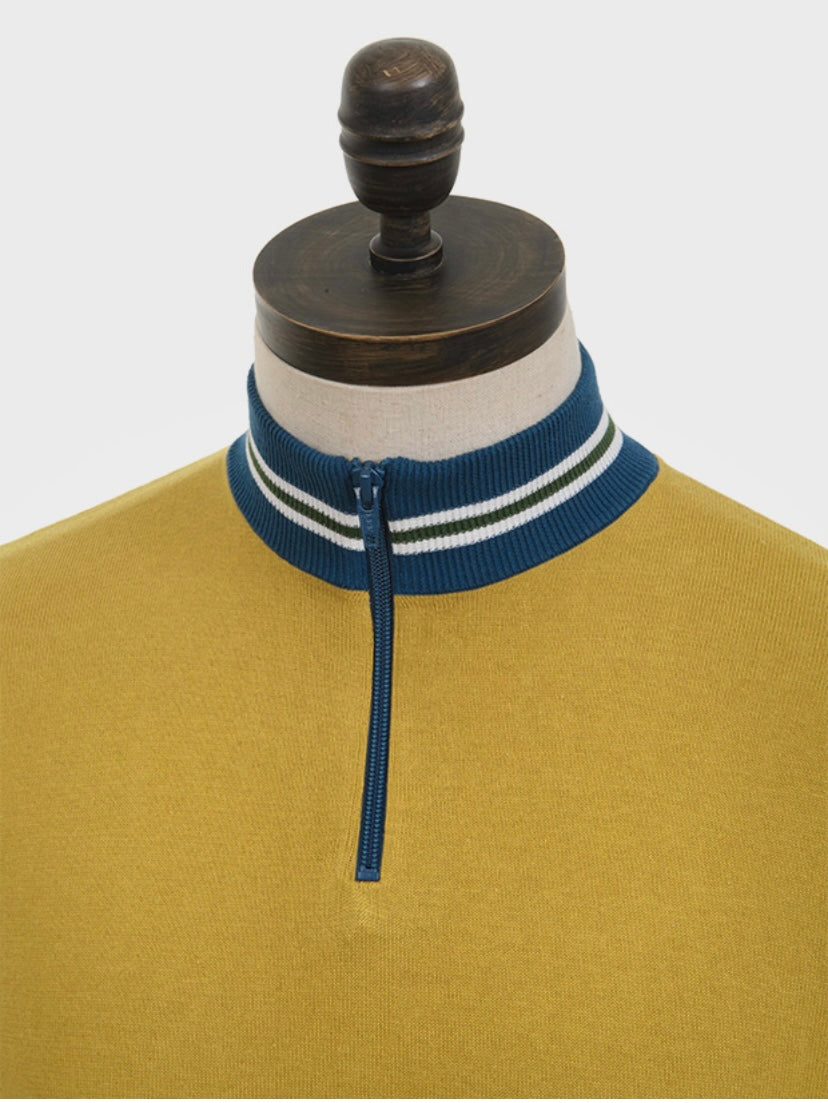 Art Gallery ‘Hoban’ Knitted Cycling Top, Mustard