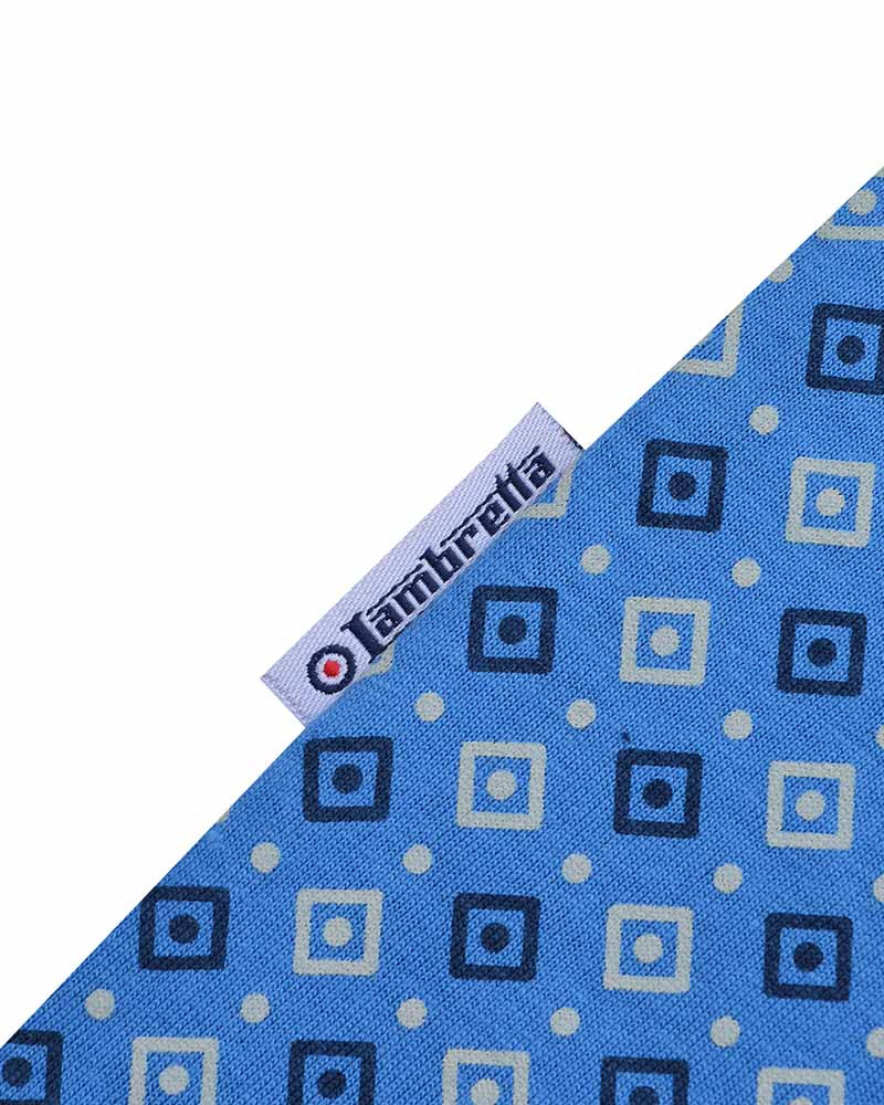 SALE Lambretta Geometric Print T-Shirt, Vallarta Blue