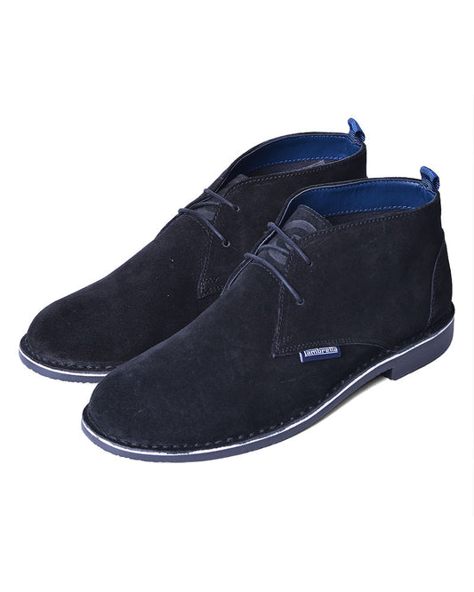 Lambretta Suede Desert Boots, Black