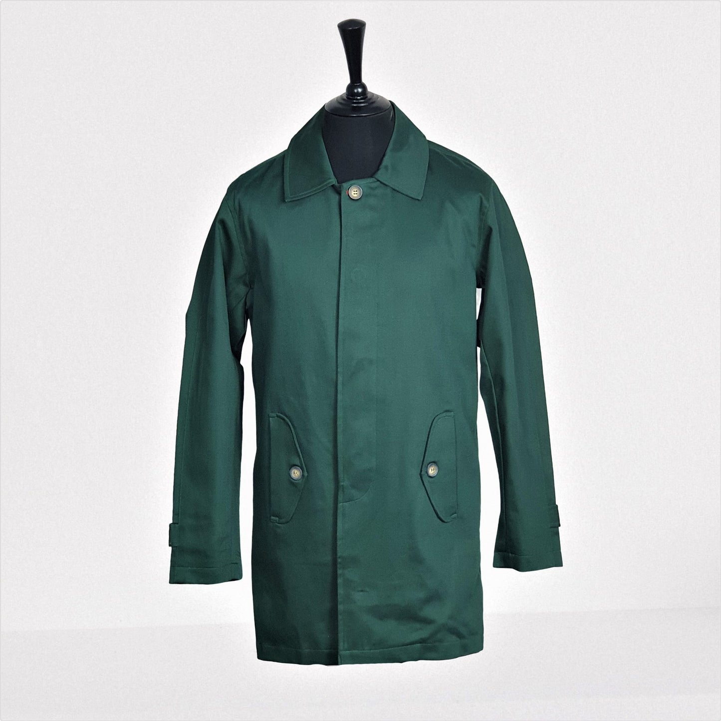 Rain Mac Coat from Real Hoxton, Racing Green