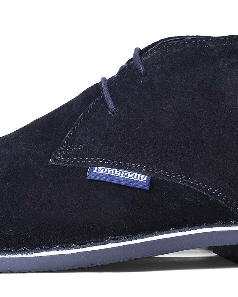 Lambretta Suede Desert Boots, Black