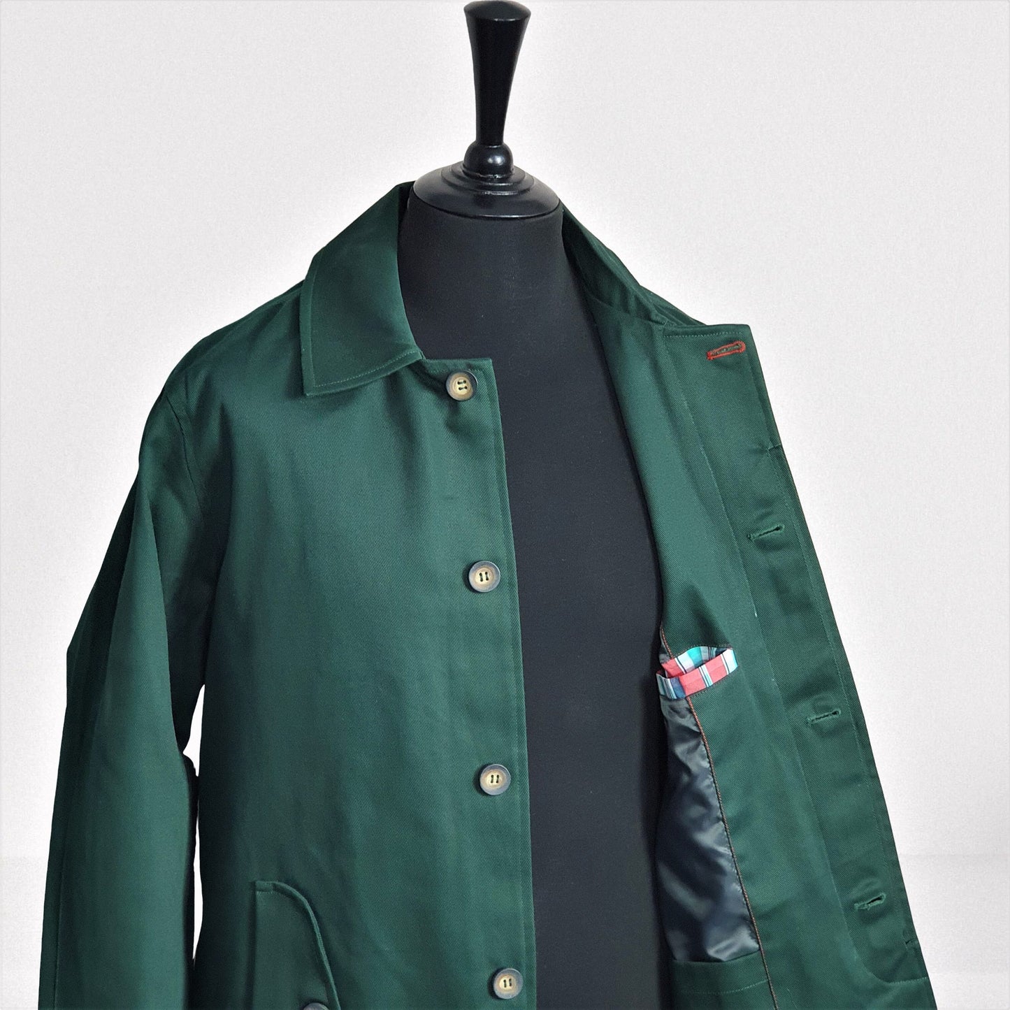 Rain Mac Coat from Real Hoxton, Racing Green