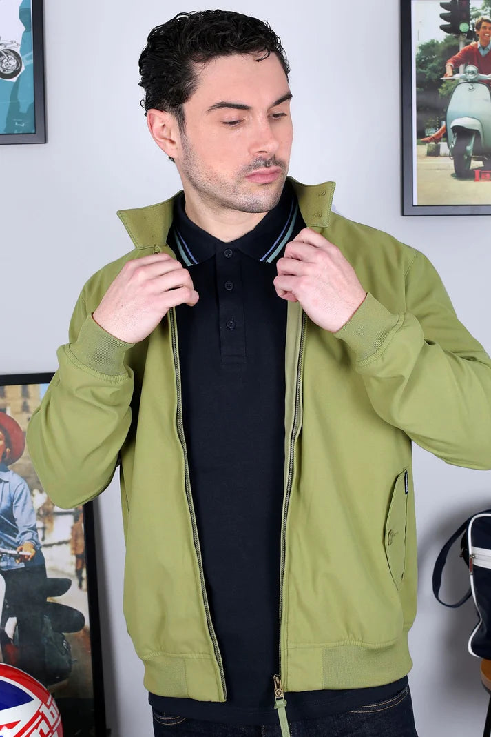 Lambretta Shower Resistant Harrington, Olive Green