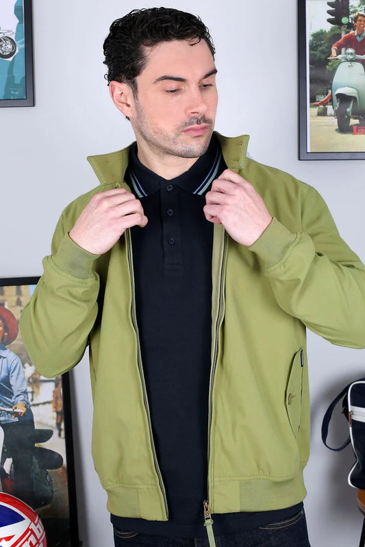 Lambretta Shower Resistant Harrington, Olive Green