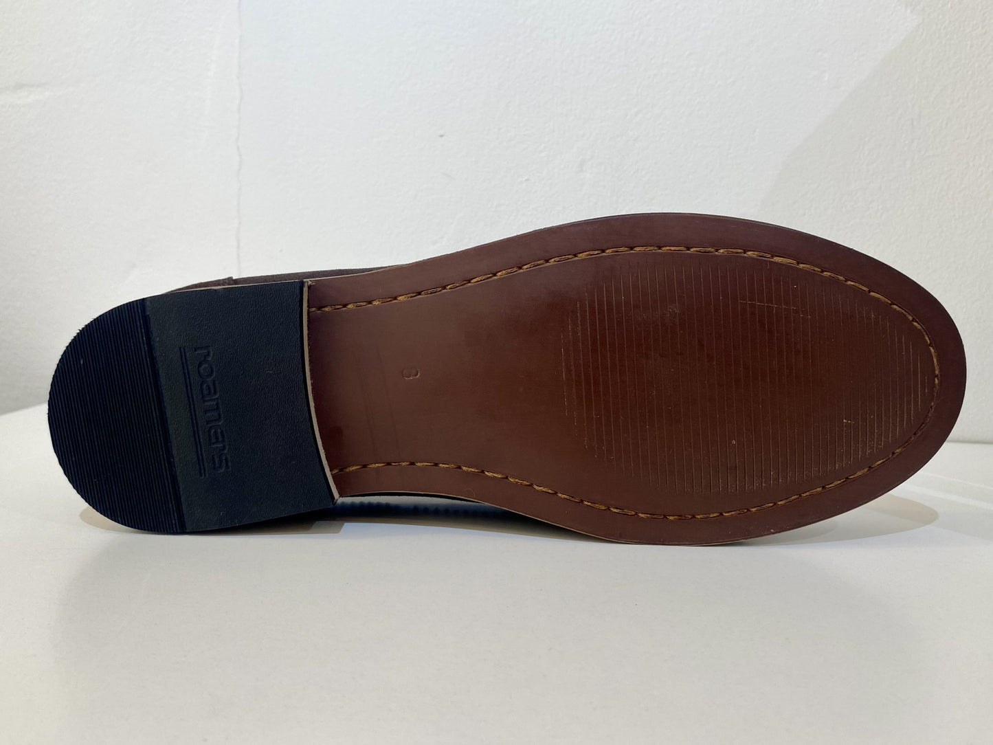 Roamers Dark Brown Suede Slip On Loafer Shoes