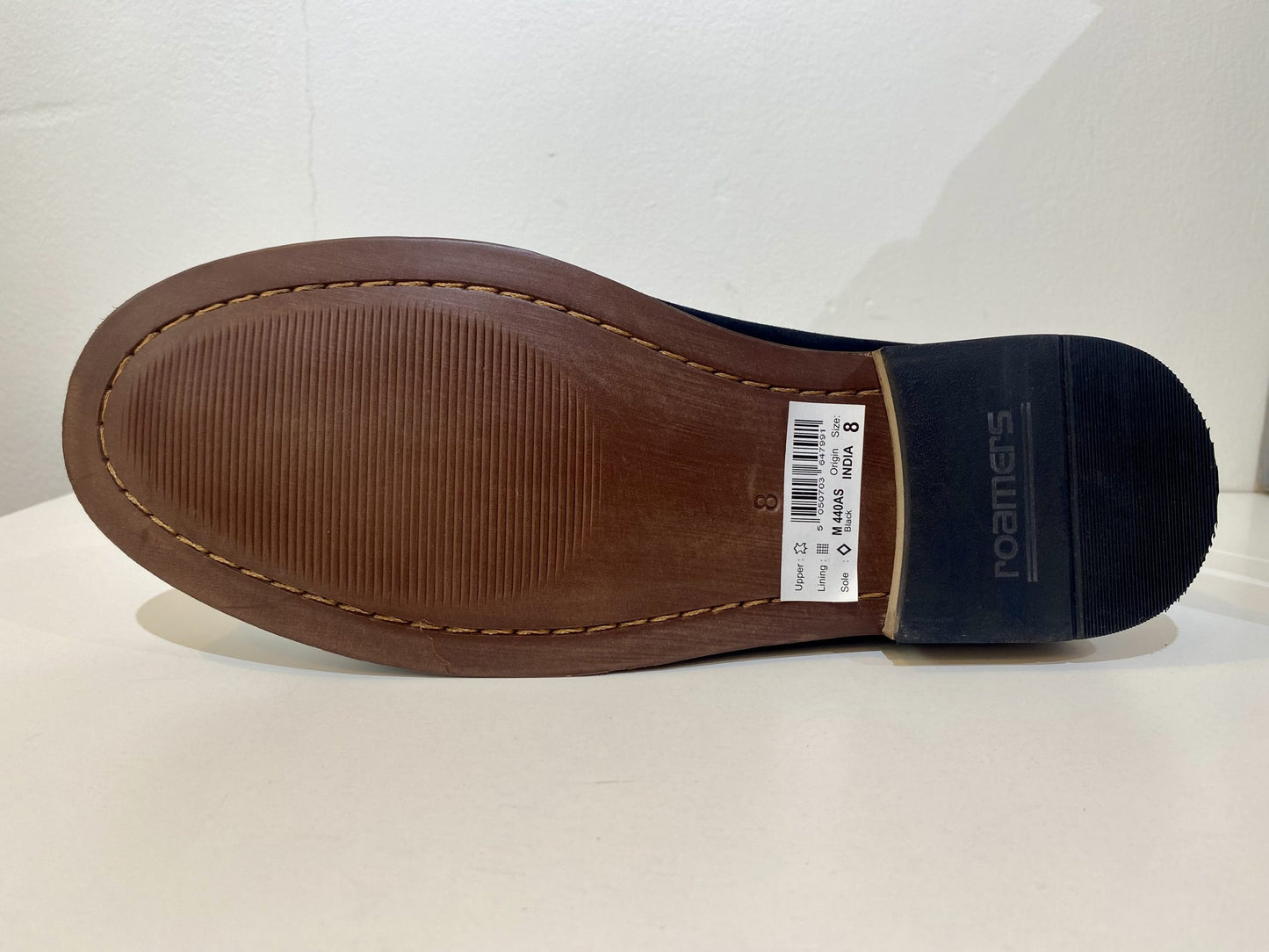 Roamers Black Suede Slip On Loafer Shoes