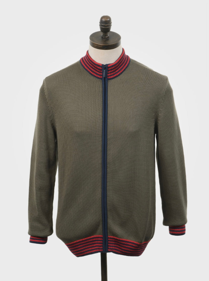 Art Gallery ‘Torch’, Knitted Cardigan, Ivy Green