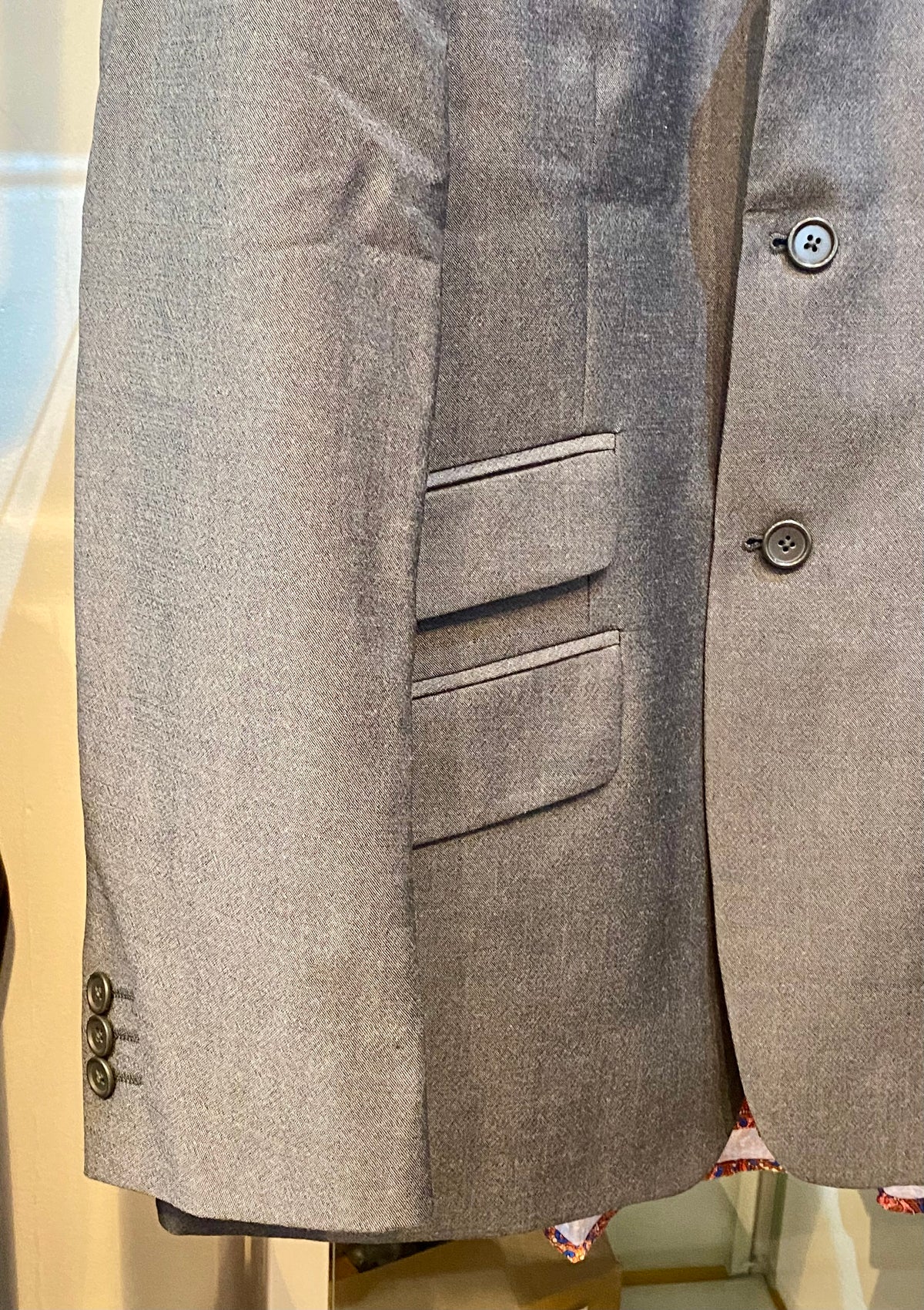 Merc 3 Button Formal Tonic Mod Jacket, Charoal