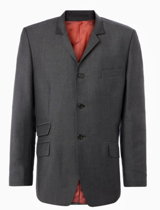Merc 3 Button Formal Tonic Mod Jacket, Charoal