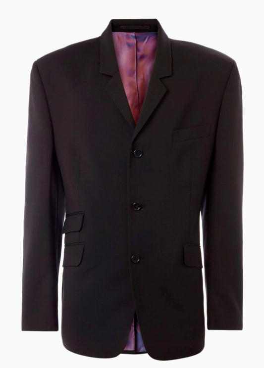 Merc 3 Button Formal Tonic Mod Style Jacket, Black