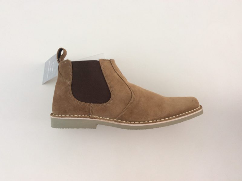 Roamers Twin Gusset Suede Ankle Boots,Taupe
