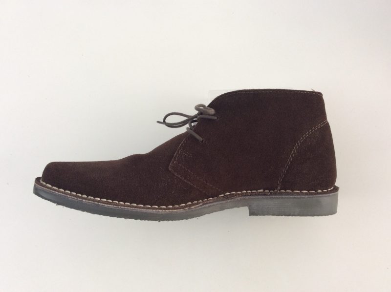 Roamers Chisel Toe Desert Boots, Dark Brown