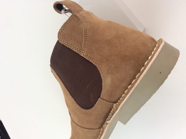 Roamers Twin Gusset Suede Ankle Boots,Taupe - Image 4