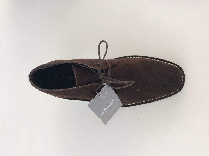 Roamers Chisel Toe Desert Boots, Dark Brown - Image 2