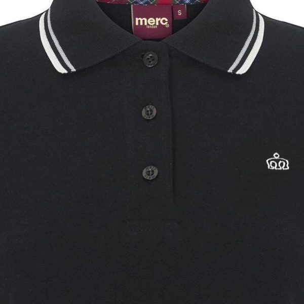 Merc ‘Rita’ Polo Shirt, Black - Image 5