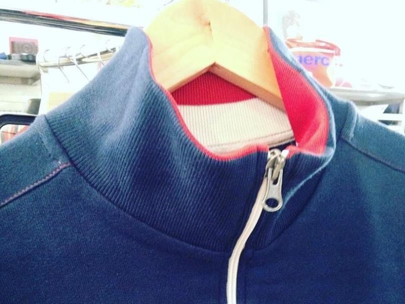 Merc ‘Truman’ Zip-Up Track Top, Navy - Image 6