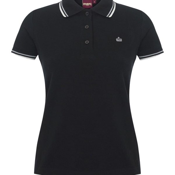 Merc ‘Rita’ Polo Shirt, Black - Image 3