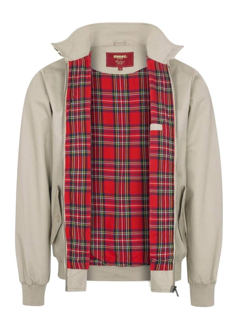 Merc Men’s Harrington Jacket, Beige - Image 8