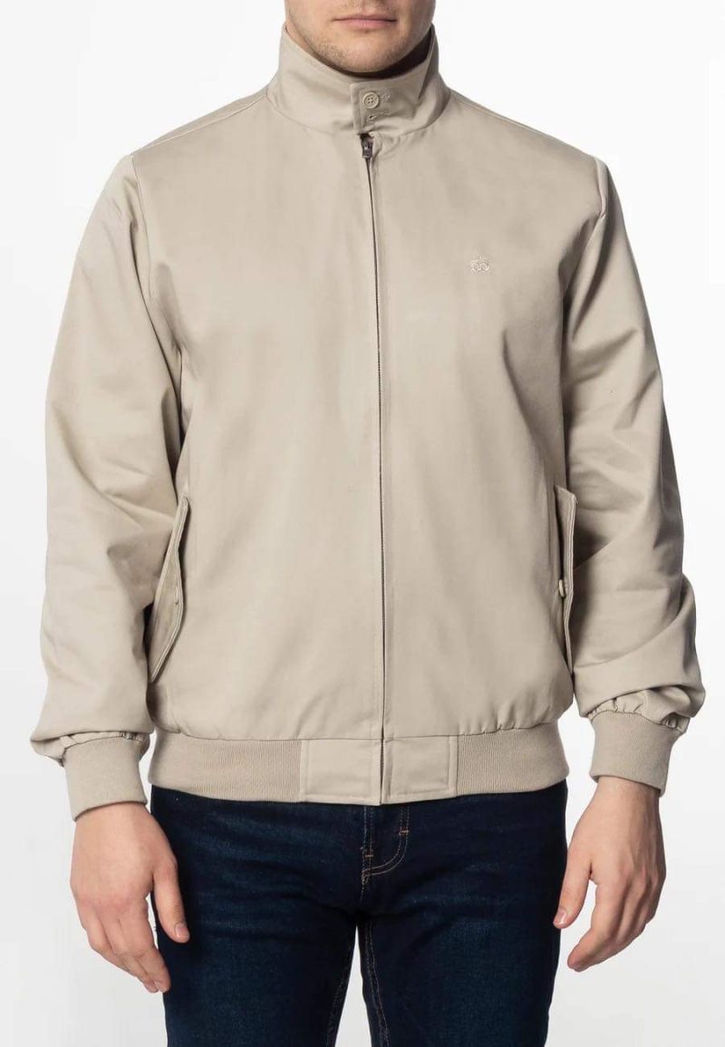 Merc Men’s Harrington Jacket, Beige - Image 3