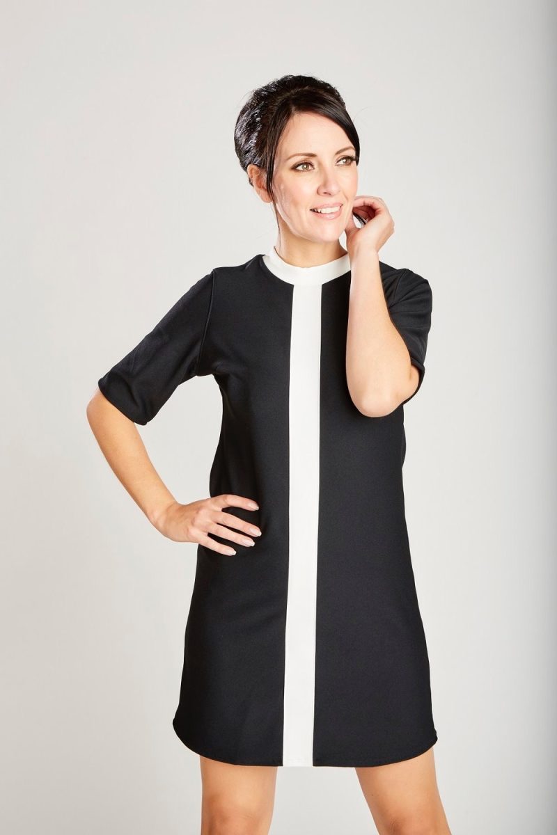 Love Her Madly ‘Edie’ Black Dress With White Stripe - Image 3