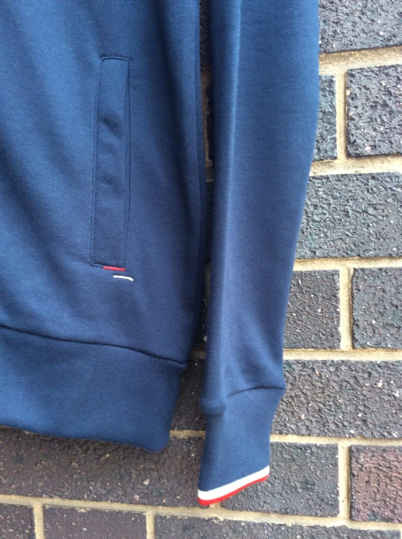Merc ‘Truman’ Zip-Up Track Top, Navy - Image 2