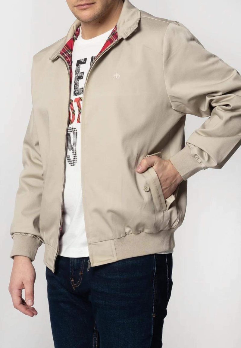 Merc Men’s Harrington Jacket, Beige - Image 6