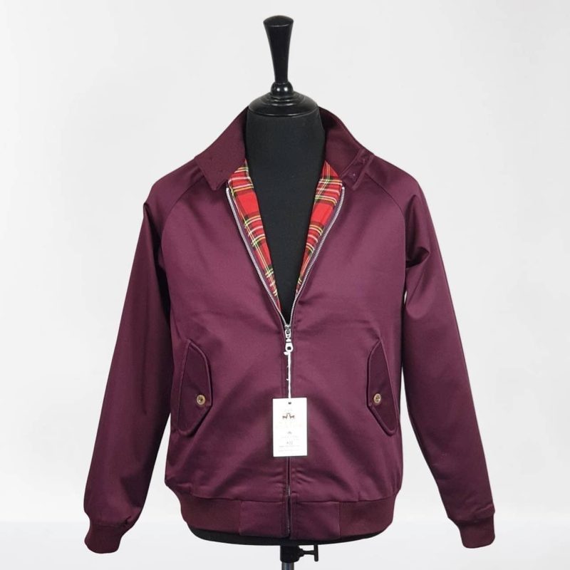 Harrington Jacket from Real Hoxton, Plum - Image 4