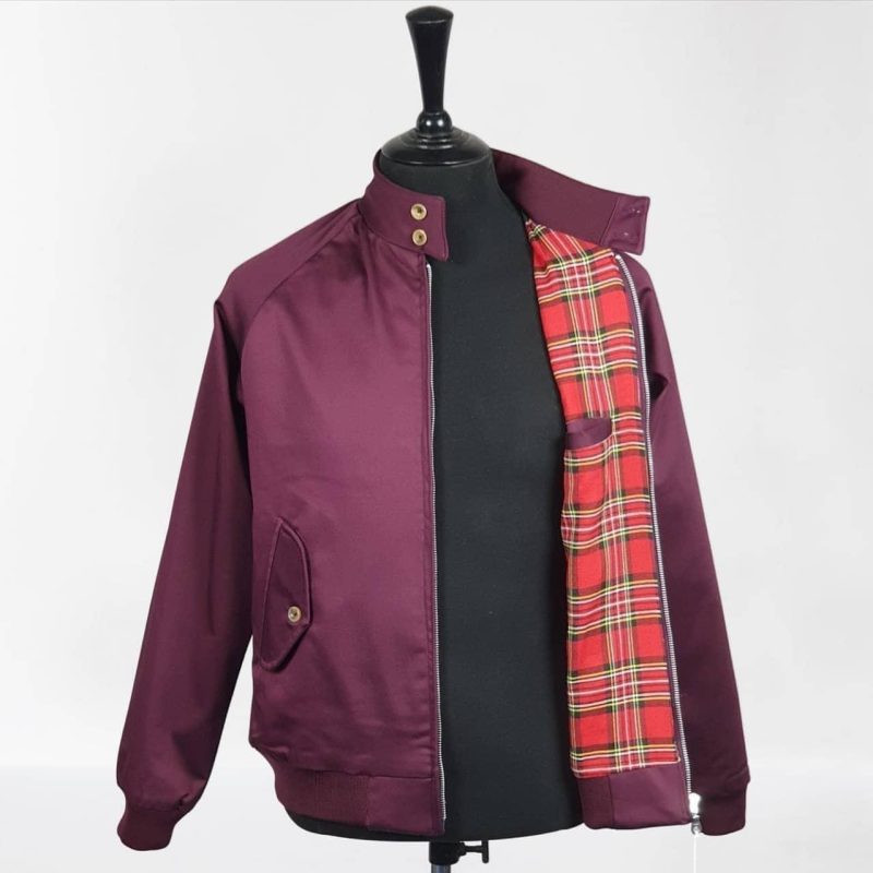 Harrington Jacket from Real Hoxton, Plum - Image 3
