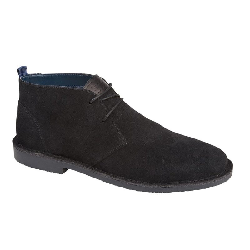 Roamers Heritage Range 2-Eyelet Desert Boots, Black