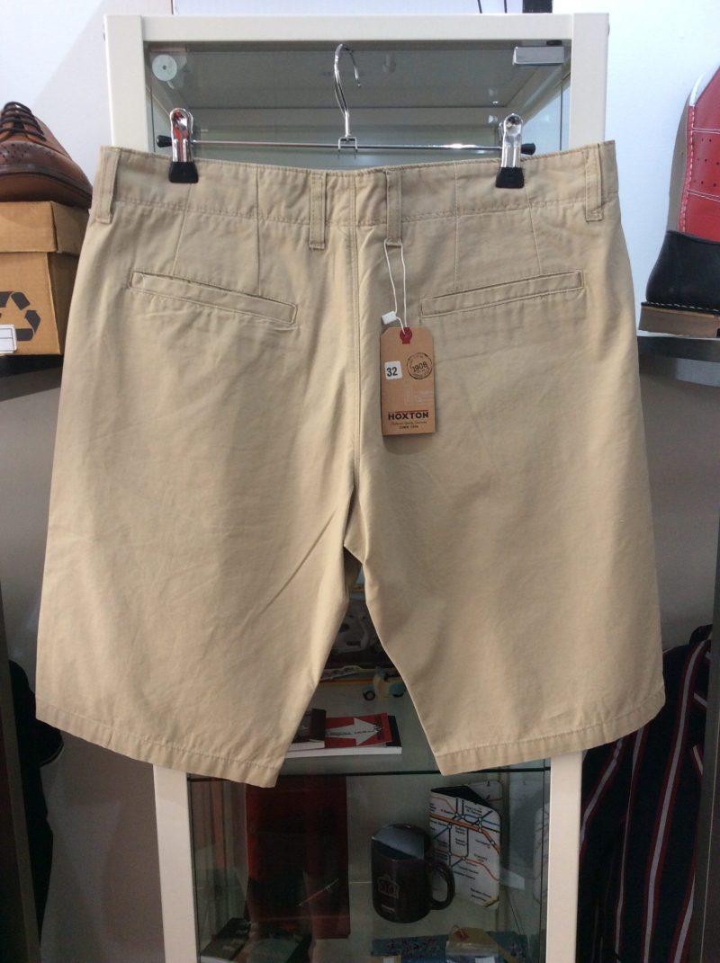 Cotton Twill Shorts from Real Hoxton, Sand - Image 4