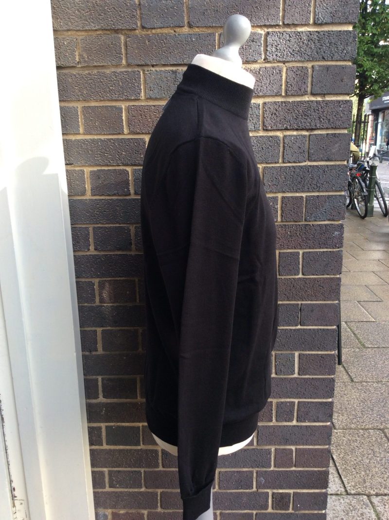 Art Gallery ‘Terence’ Long Sleeved Knitted Turtle Neck, Black - Image 4