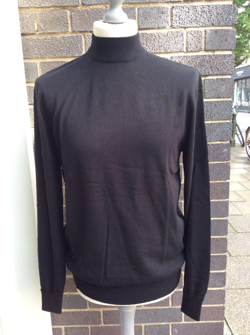 Art Gallery ‘Terence’ Long Sleeved Knitted Turtle Neck, Black