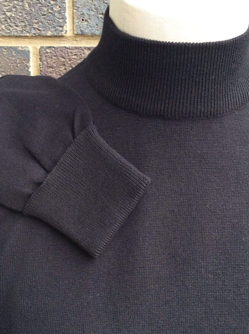 Art Gallery ‘Terence’ Long Sleeved Knitted Turtle Neck, Black - Image 3