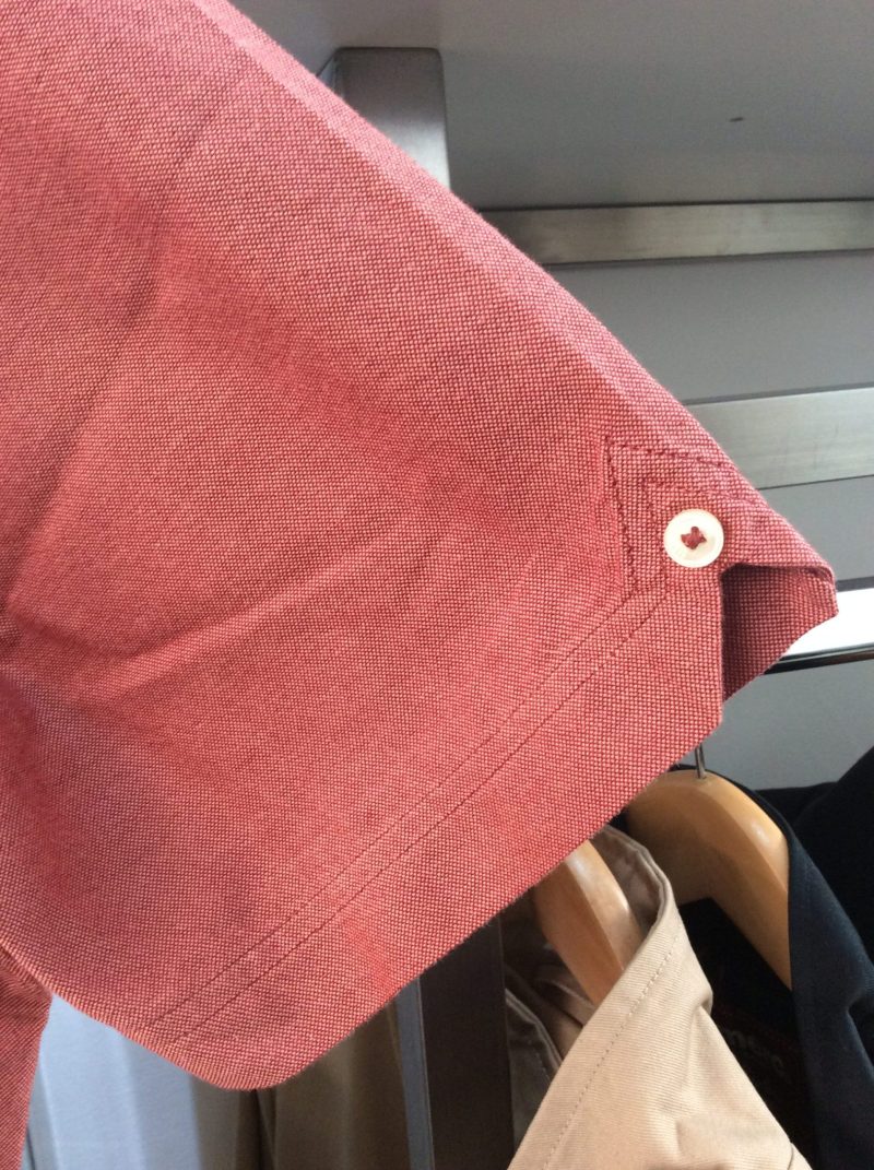 Ben Sherman Short Sleeved Cotton Oxford Shirt, Dark Pink - Image 4