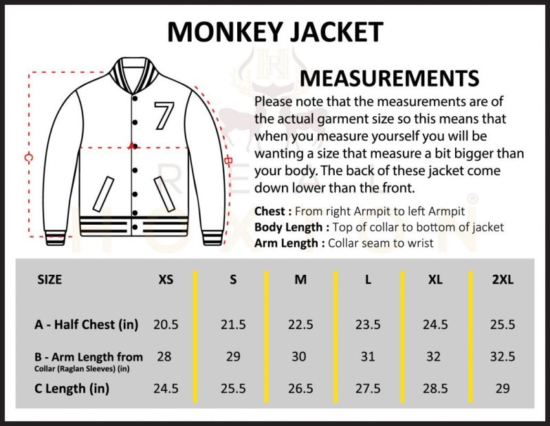 Monkey, Bomber Jacket from Real Hoxton, Sky Blue with Red & White - Image 2