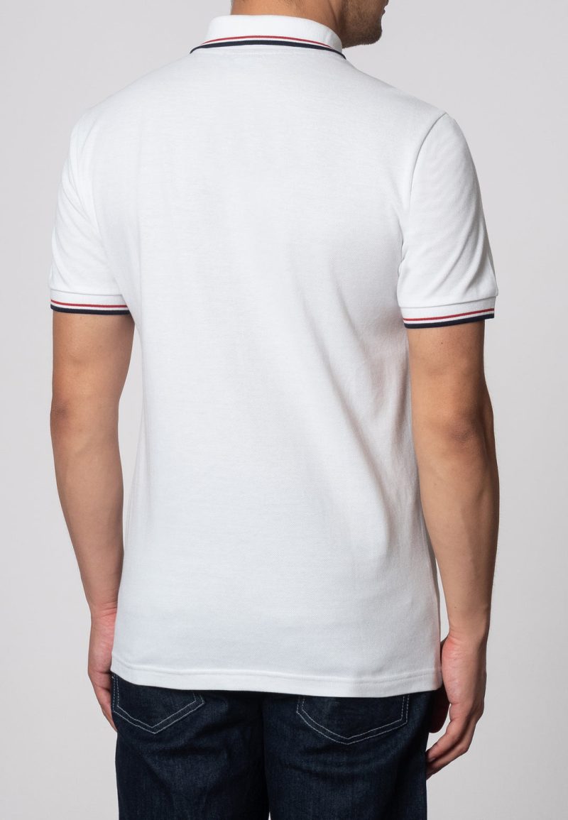 Merc ‘Card’ Polo Shirt, White - Image 3
