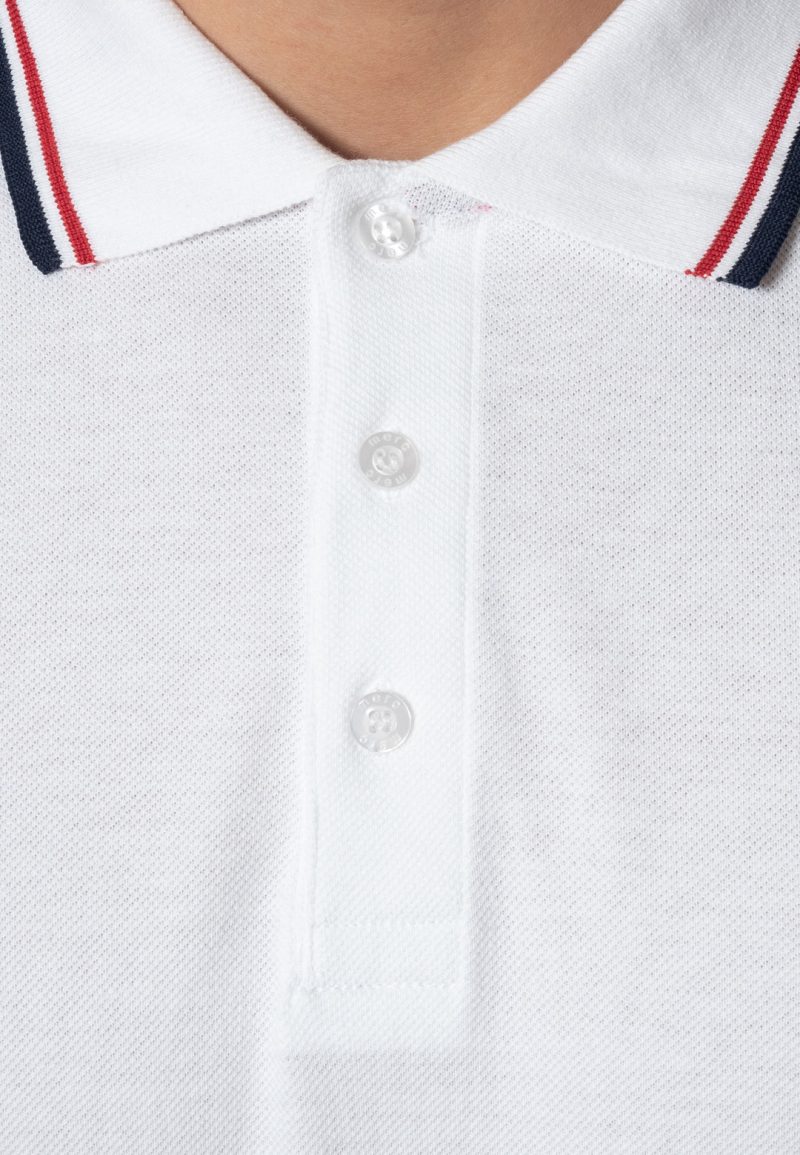 Merc ‘Card’ Polo Shirt, White - Image 2