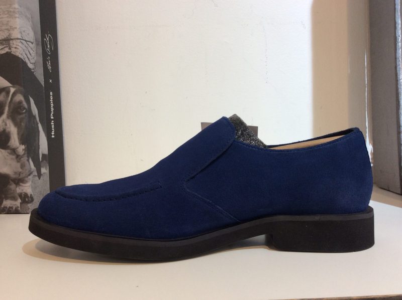Hush Puppies Elvis Collection, Blue Suede Slip On Shoes - Image 5