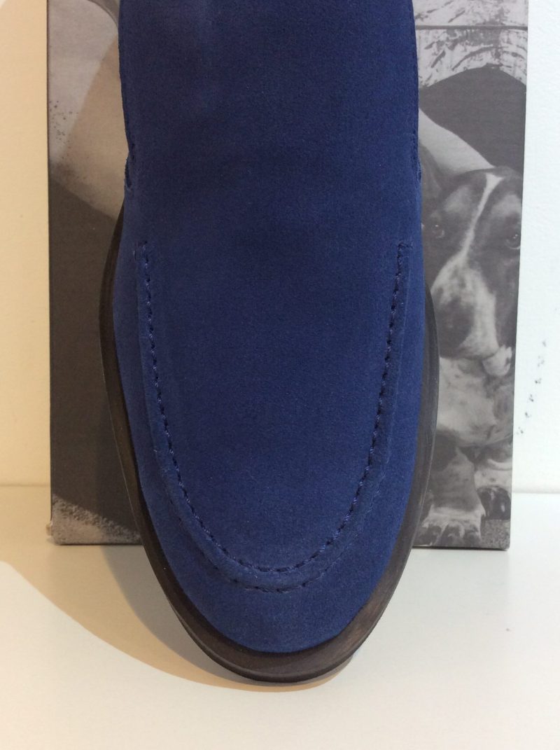 Hush Puppies Elvis Collection, Blue Suede Slip On Shoes - Image 8