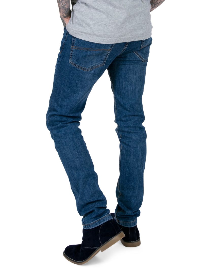 Relco Skinny Fit Stretch Jeans, Stone Wash - Image 3